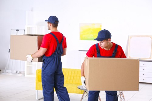 Professional packing boxes prepared for a Hornchurch home move