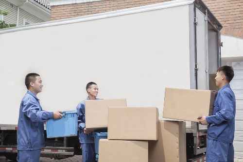 Packed household items ready for removal services in Hornchurch