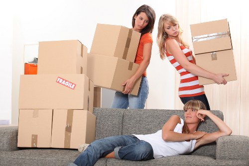 Professional moving van service handling boxes in Hornchurch