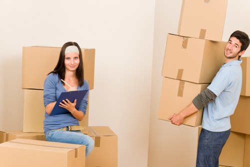Furniture and boxes being loaded for transport in Hornchurch